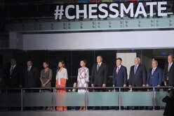 Официальная церемония открытия 42-ой Всемирной Шахматной Олимпиады в Баку.